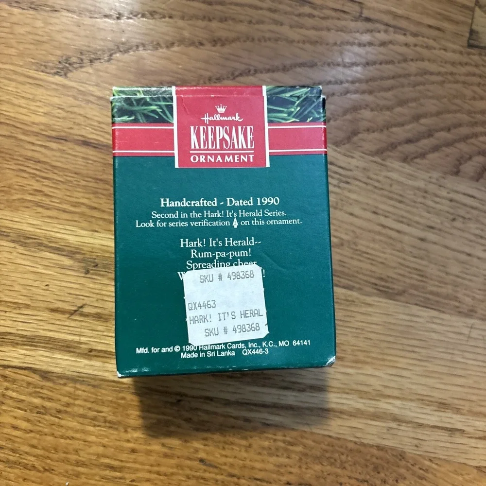Hallmark Christmas Keepsake Ornament Hark It's Herald #2 Series 1990 Elf Drum‎